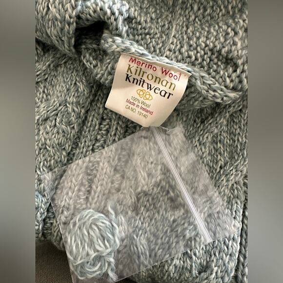 NWT Kilronan merino wool open front vest green - Picture 4 of 7